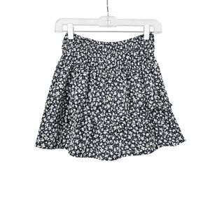 Zara Girls Floral Tiered Mini Skirt Size 13–14 Black Blue